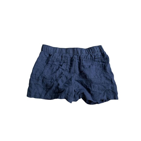 LILLY PULITZER Navy Blue 100% Linen Shorts Size Medium - Picture 3 of 8